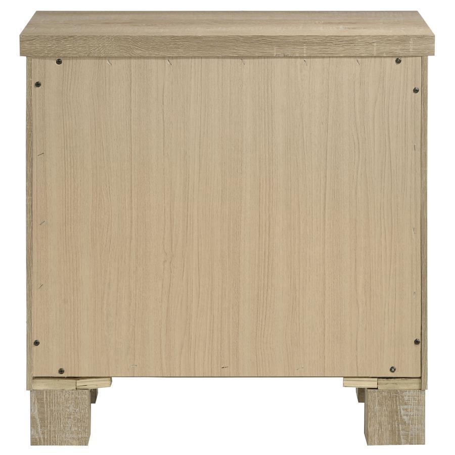 Oakglen - 2 - Drawer Nightstand Bedside Table - Weathered Oak Accent Nightstand modern furniture Contempo Furniture
