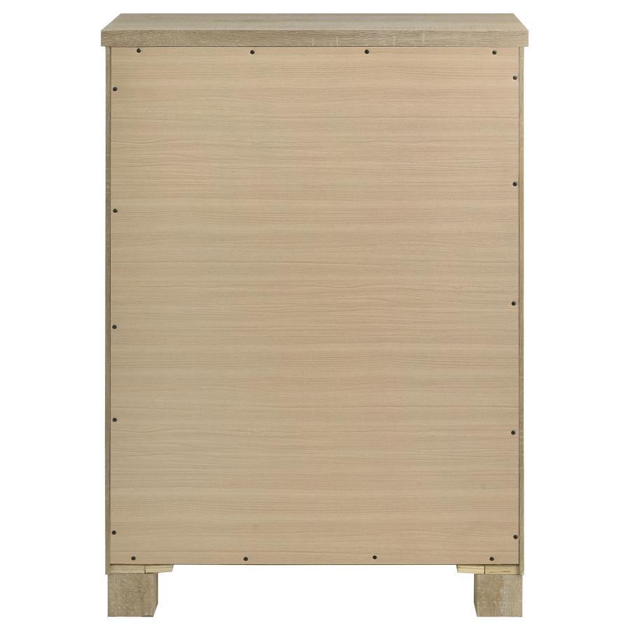 Oakglen - 5 - Drawer Bedroom Chest Of Drawers - Weathered Oak Accent Chest modern furniture Contempo Furniture