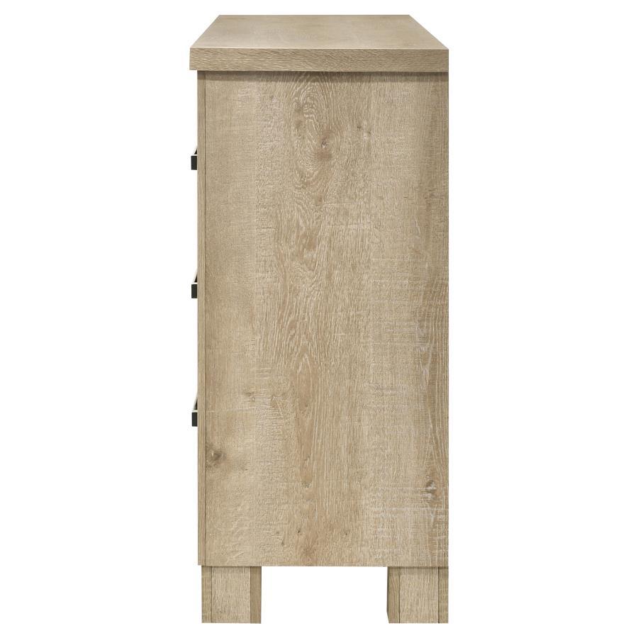 Oakglen - 6 - Drawer Bedroom Dresser - Weathered Oak Dressers modern furniture Contempo Furniture