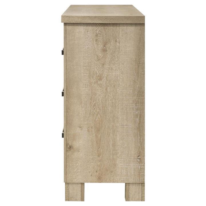 Oakglen - 6 - Drawer Bedroom Dresser - Weathered Oak Dressers modern furniture Contempo Furniture