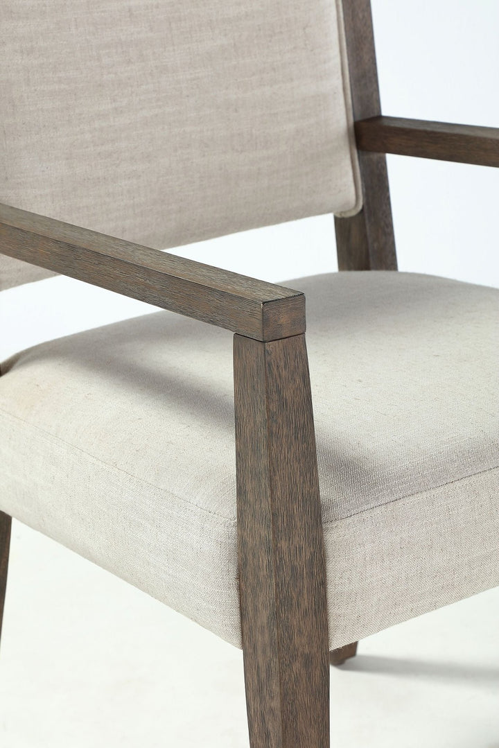 Oakland Upholstered Arm Chair in Brunette (Set of 2) Chair modern furniture Contempo Furniture