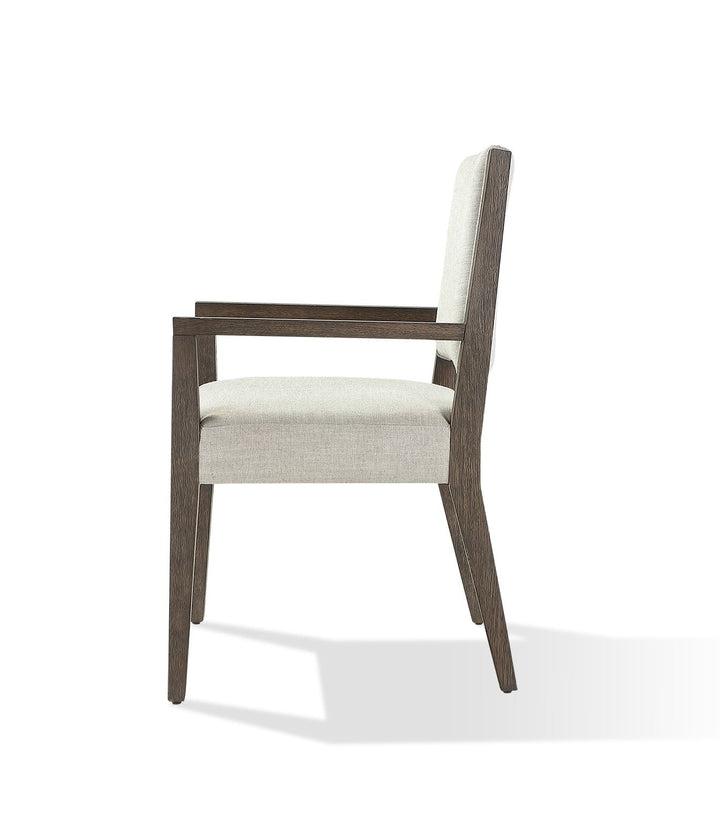 Oakland Upholstered Arm Chair in Brunette (Set of 2) Chair modern furniture Contempo Furniture