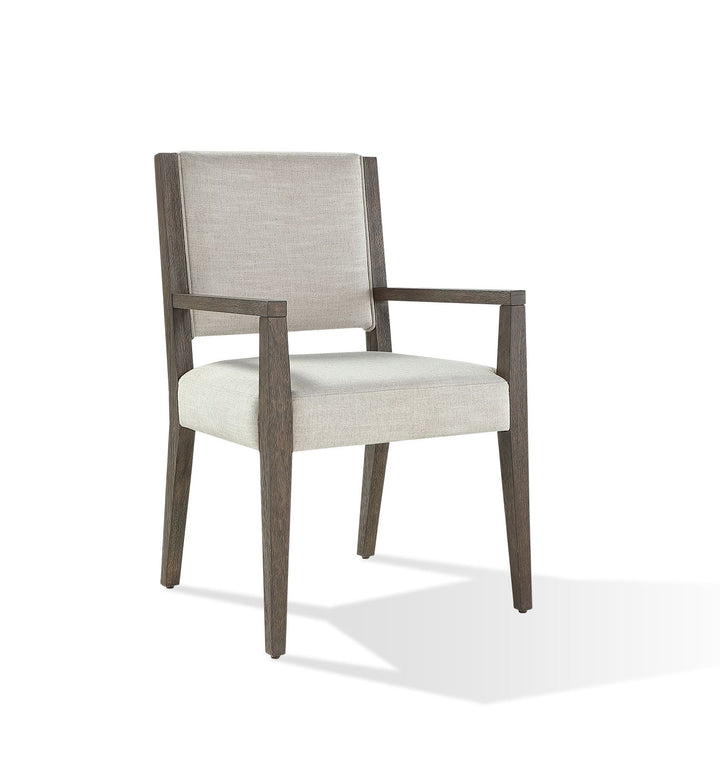 Oakland Upholstered Arm Chair in Brunette (Set of 2) Chair modern furniture Contempo Furniture