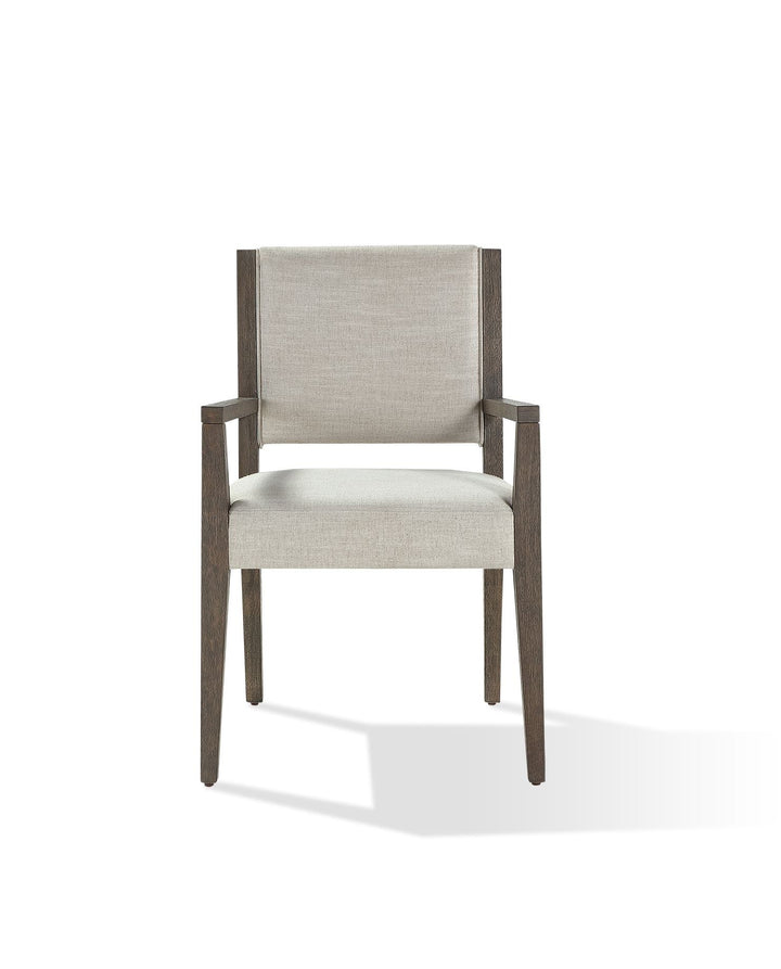 Oakland Upholstered Arm Chair in Brunette (Set of 2) Chair modern furniture Contempo Furniture