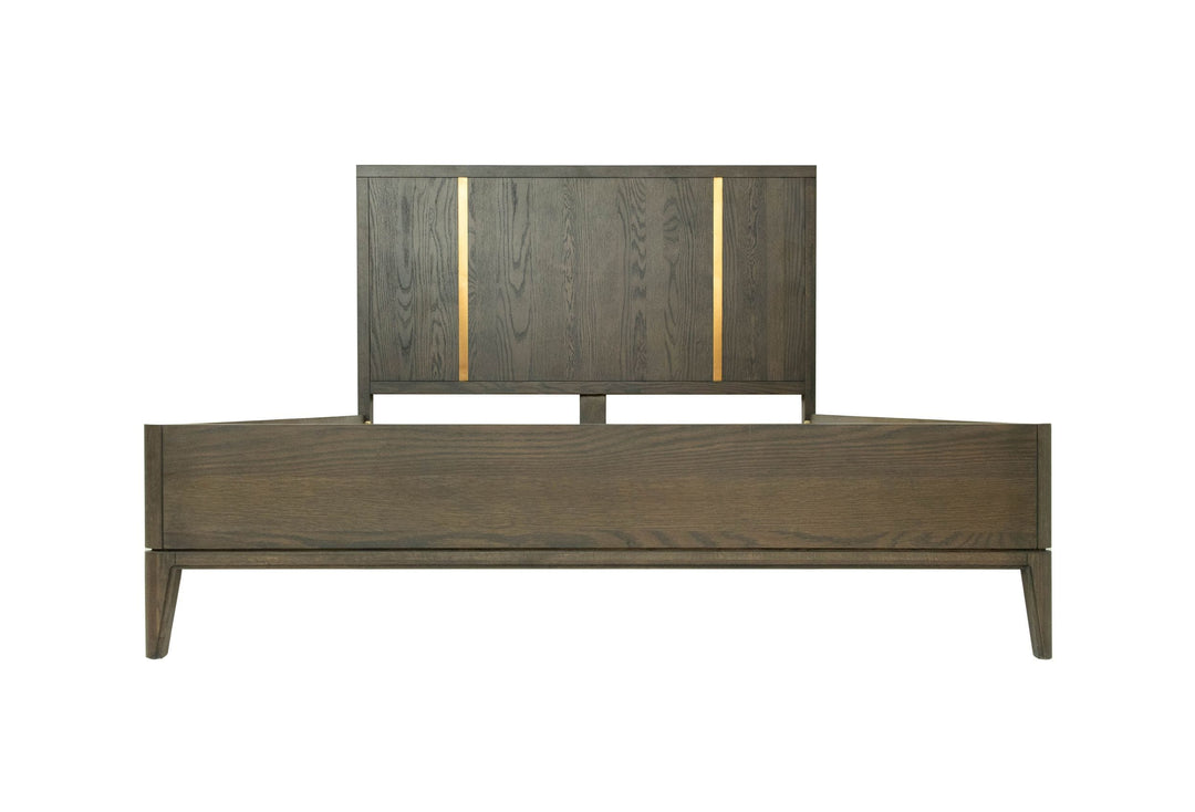 Oakley - Mid-Century Eastern King Size Dark Brown Bed