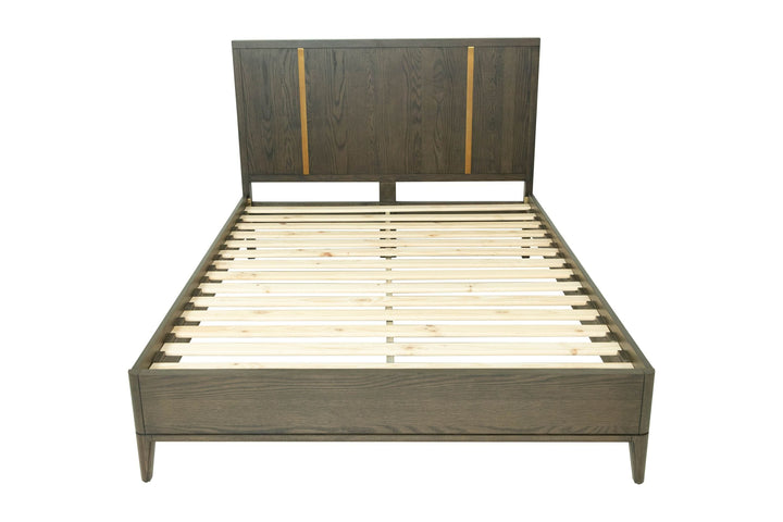 Oakley  Mid-Century Eastern King Size Dark Brown Bed