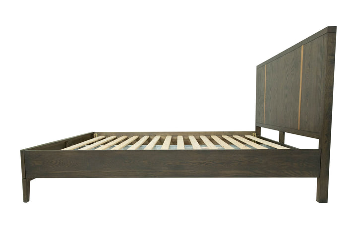 Oakley - Mid-Century Eastern King Size Dark Brown Bed