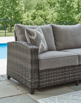 Oasis Court Outdoor Sofa/Chairs/Table Set (Set of 4) - Dark Gray 4 Piece Outdoor Set modern furniture Contempo Furniture