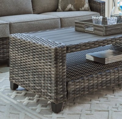 Oasis Court Outdoor Sofa/Chairs/Table Set (Set of 4) - Dark Gray 4 Piece Outdoor Set modern furniture Contempo Furniture