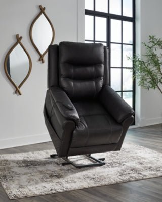 Oatman Power Lift Recliner - Black Power Lift Recliner modern furniture Contempo Furniture