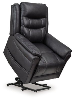 Oatman Power Lift Recliner - Black Power Lift Recliner modern furniture Contempo Furniture