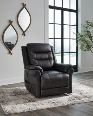 Oatman Power Lift Recliner - Black Power Lift Recliner modern furniture Contempo Furniture