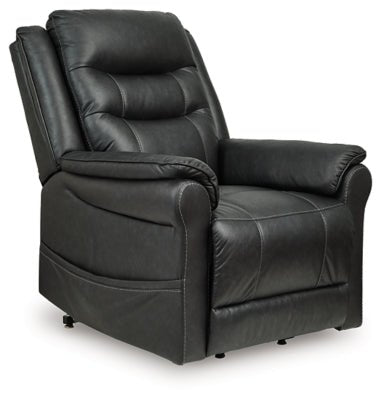 Oatman Power Lift Recliner - Black Power Lift Recliner modern furniture Contempo Furniture