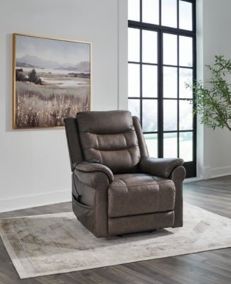 Oatman Power Lift Recliner - Dark Brown Power Lift Recliner modern furniture Contempo Furniture
