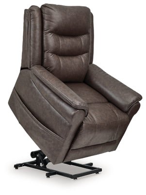 Oatman Power Lift Recliner - Dark Brown Power Lift Recliner modern furniture Contempo Furniture