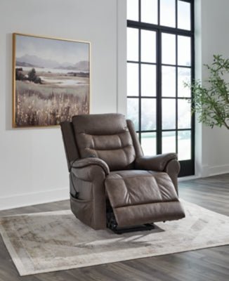 Oatman Power Lift Recliner - Dark Brown Power Lift Recliner modern furniture Contempo Furniture