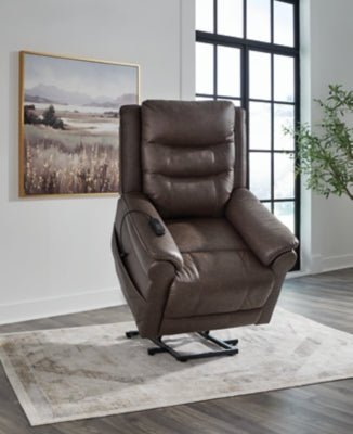 Oatman Power Lift Recliner - Dark Brown Power Lift Recliner modern furniture Contempo Furniture
