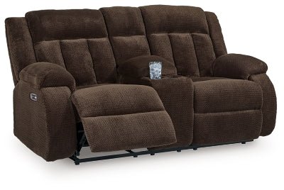 Observation Power Reclining Loveseat with Console - Dark Brown Reclining Loveseat modern furniture Contempo Furniture