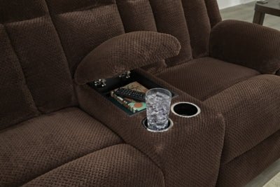 Observation Power Reclining Loveseat with Console - Dark Brown Reclining Loveseat modern furniture Contempo Furniture