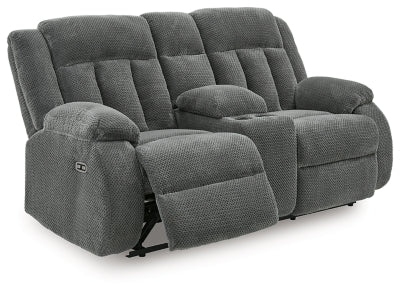 Observation Power Reclining Loveseat with Console - Dark Gray Reclining Loveseat modern furniture Contempo Furniture