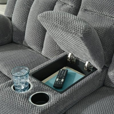 Observation Power Reclining Loveseat with Console - Dark Gray Reclining Loveseat modern furniture Contempo Furniture