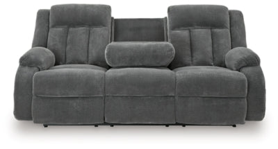Observation Power Reclining Sofa with Drop Down Table - Dark Gray Reclining Sofa modern furniture Contempo Furniture