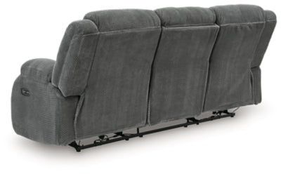 Observation Power Reclining Sofa with Drop Down Table - Dark Gray Reclining Sofa modern furniture Contempo Furniture