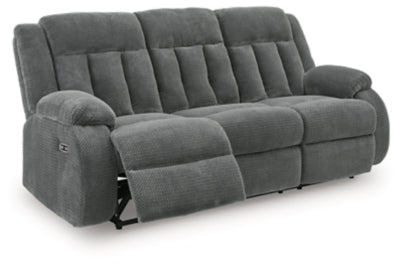 Observation Power Reclining Sofa with Drop Down Table - Dark Gray Reclining Sofa modern furniture Contempo Furniture