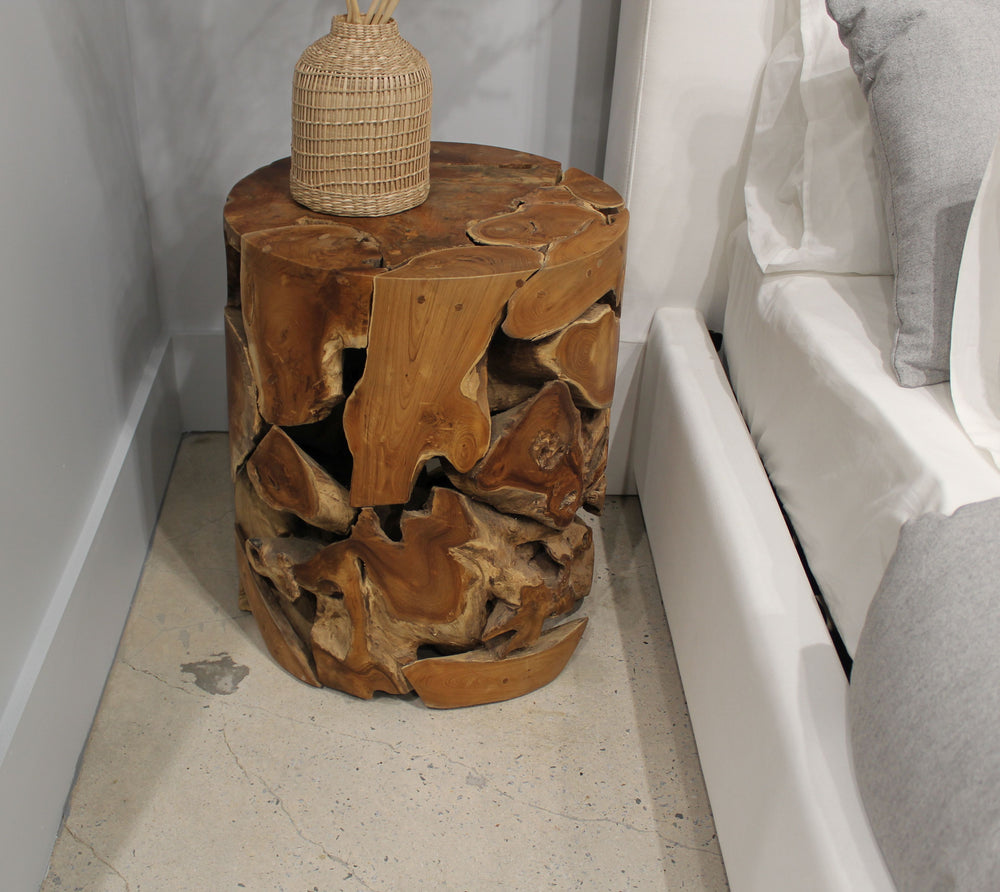 one-teak-slice-round-end-table