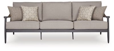 Ocean Beach Outdoor Sofa with Cushion - Gray Outdoor Seating modern furniture Contempo Furniture