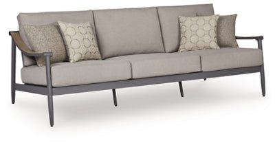 Ocean Beach Outdoor Sofa with Cushion - Gray Outdoor Seating modern furniture Contempo Furniture