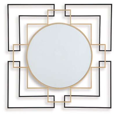 Oceanal Accent Mirror - Black Accent Mirror modern furniture Contempo Furniture