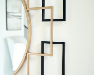 Oceanal Accent Mirror - Black Accent Mirror modern furniture Contempo Furniture
