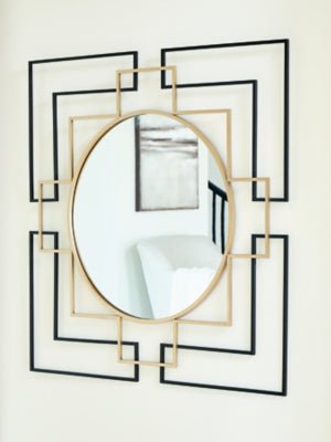 Oceanal Accent Mirror - Black Accent Mirror modern furniture Contempo Furniture