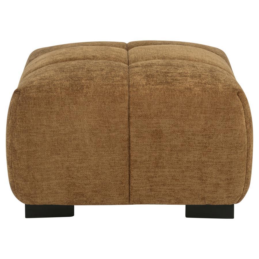 Octavia - Fabric Upholstered Rectangular Ottoman - Amber Upholstered Ottoman modern furniture Contempo Furniture