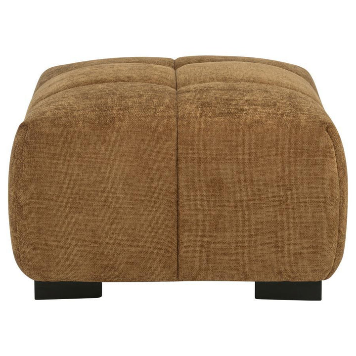 Octavia - Fabric Upholstered Rectangular Ottoman - Amber Upholstered Ottoman modern furniture Contempo Furniture