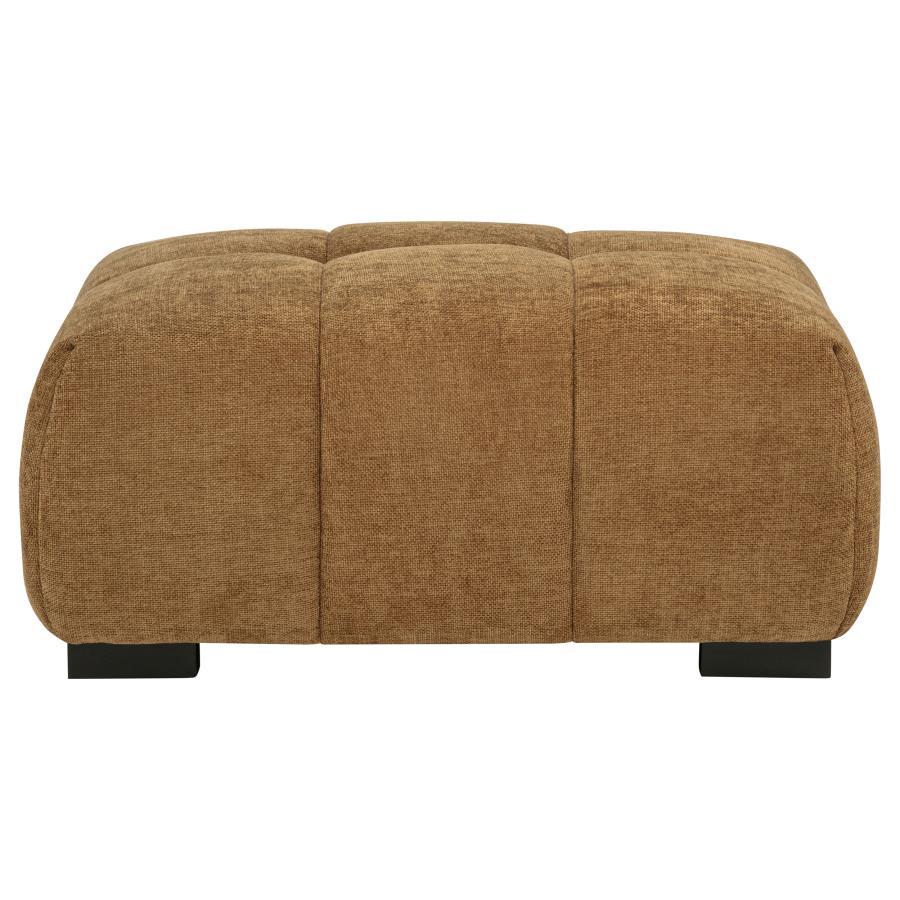 Octavia - Fabric Upholstered Rectangular Ottoman - Amber Upholstered Ottoman modern furniture Contempo Furniture