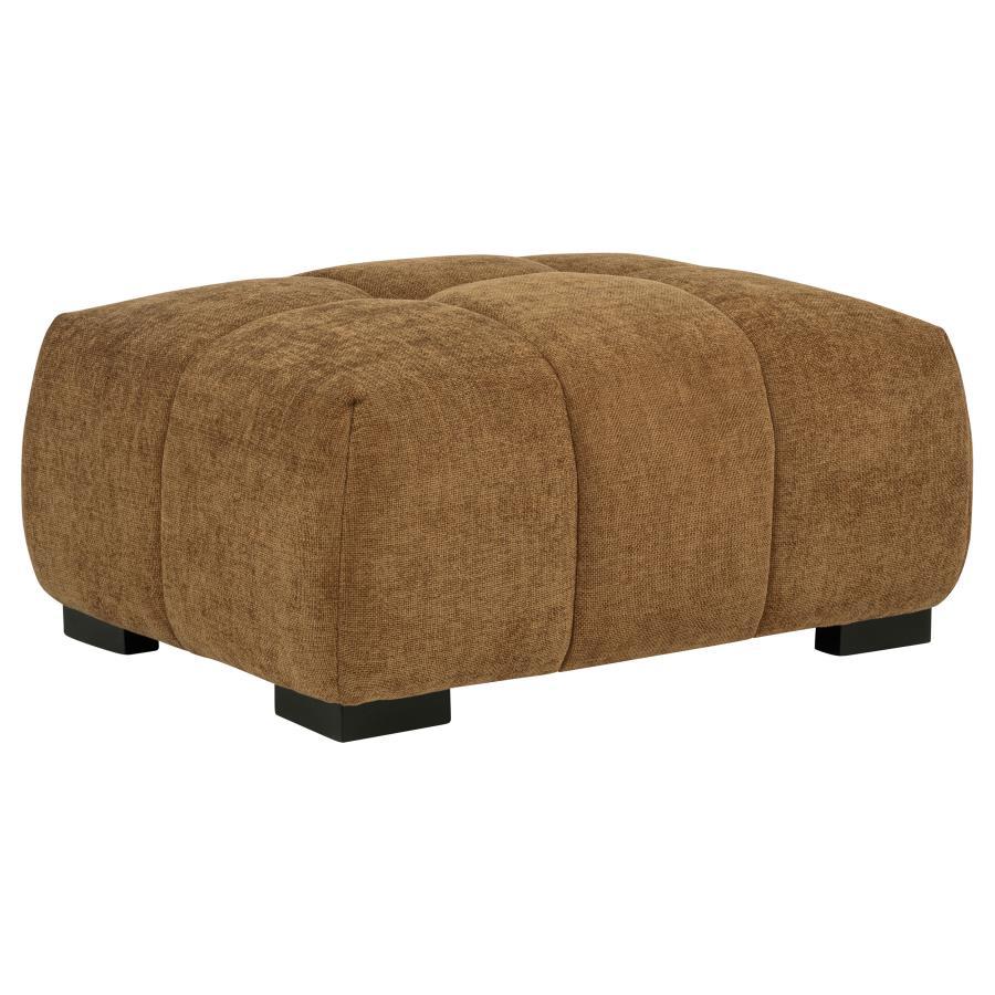 Octavia - Fabric Upholstered Rectangular Ottoman - Amber Upholstered Ottoman modern furniture Contempo Furniture