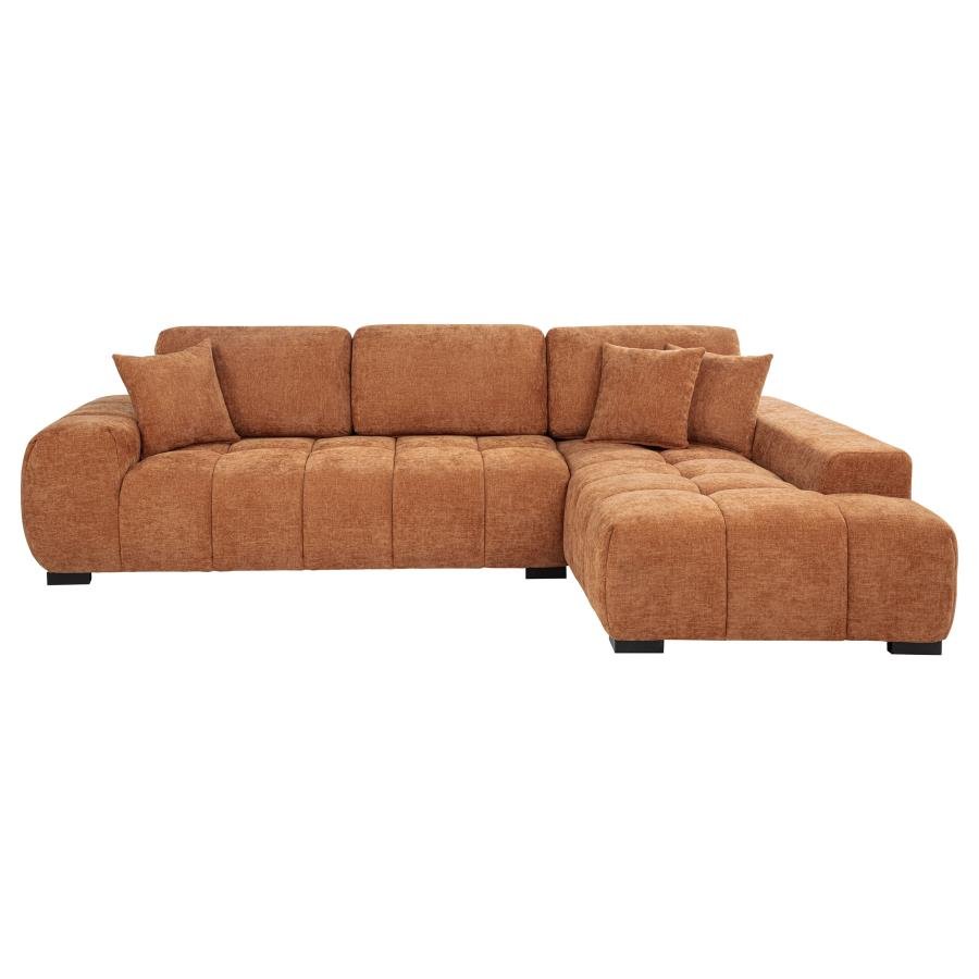 Octavia Sectional Sofa with Chaise Upholstered Ottoman modern furniture Contempo Furniture
