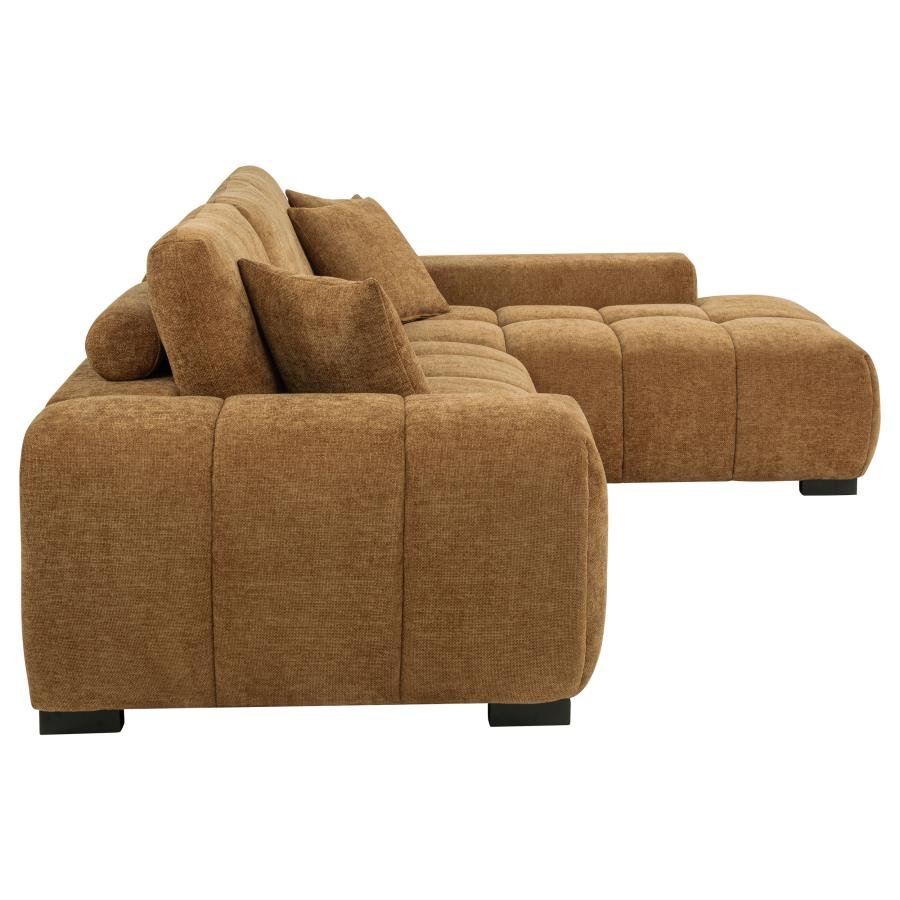 Octavia Sectional Sofa with Chaise Upholstered Ottoman modern furniture Contempo Furniture