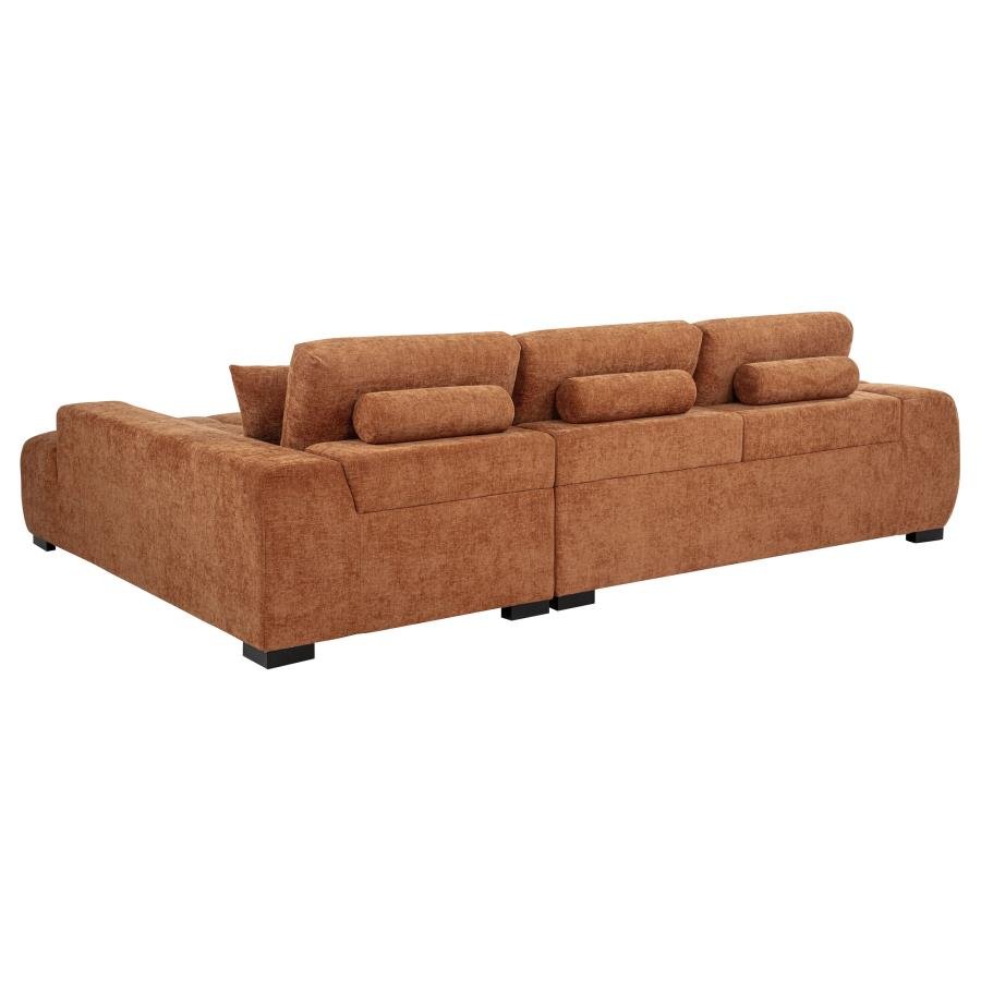 Octavia Sectional Sofa with Chaise Upholstered Ottoman modern furniture Contempo Furniture