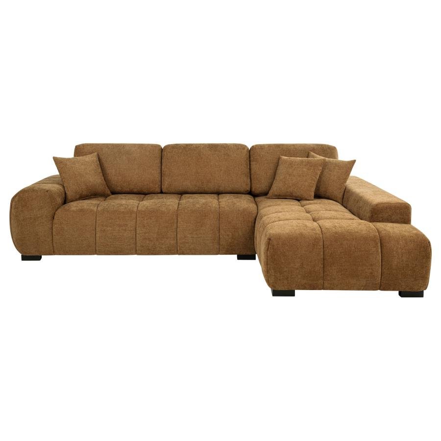 Octavia Sectional Sofa with Chaise Upholstered Ottoman modern furniture Contempo Furniture