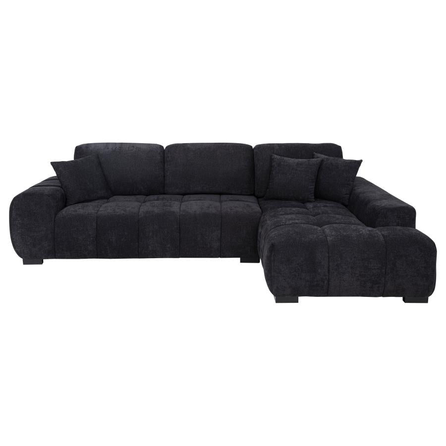 Octavia Sectional Sofa with Chaise Upholstered Ottoman modern furniture Contempo Furniture
