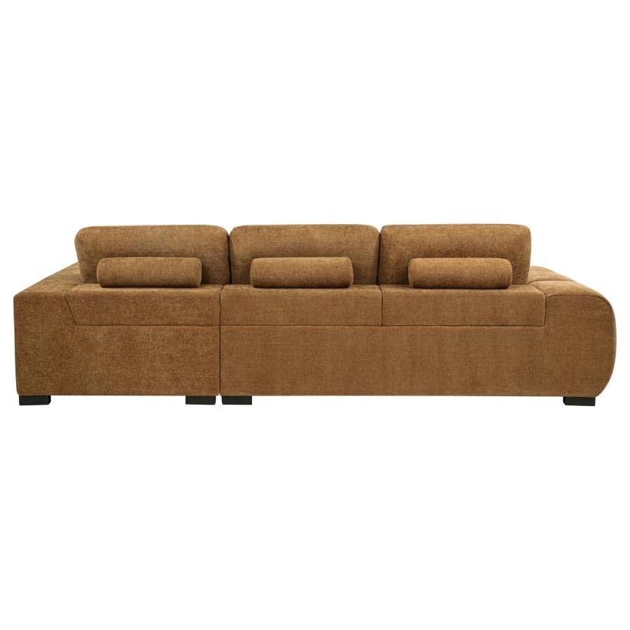 Octavia Sectional Sofa with Chaise Upholstered Ottoman modern furniture Contempo Furniture