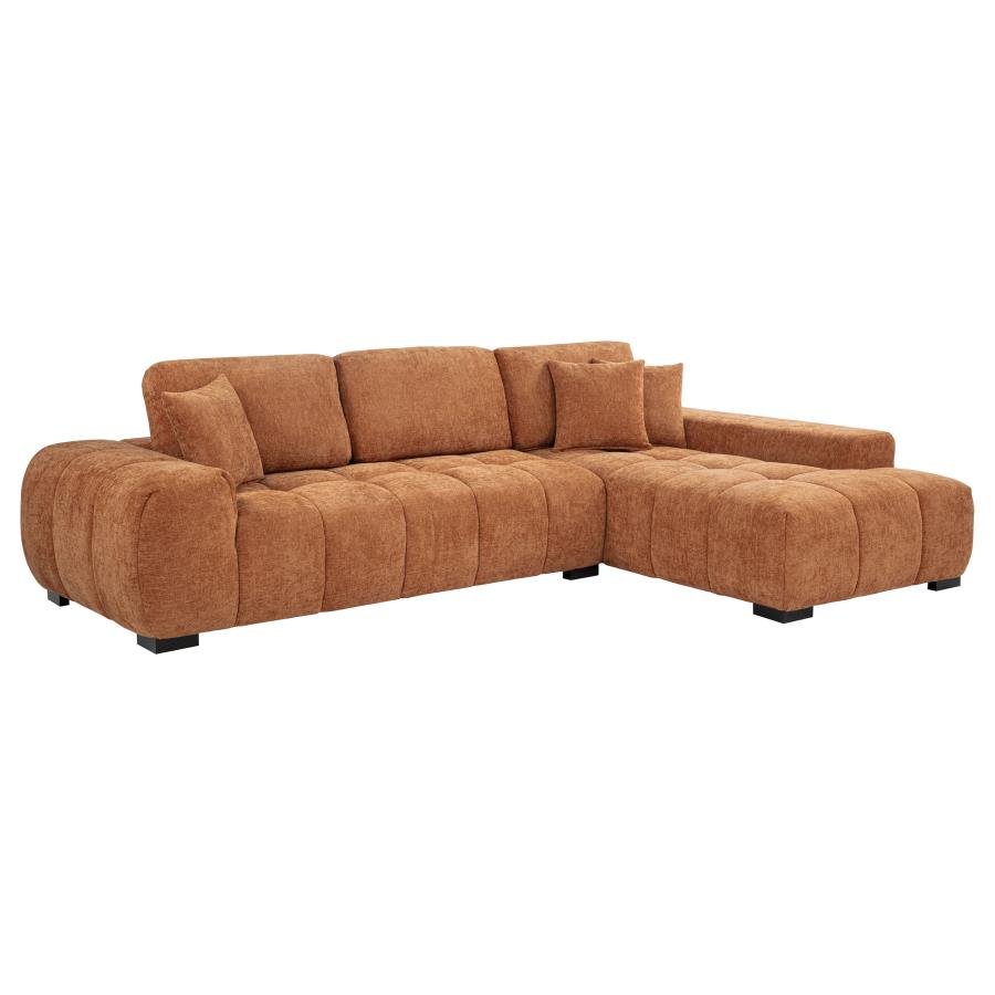 Octavia Sectional Sofa with Chaise Upholstered Ottoman modern furniture Contempo Furniture