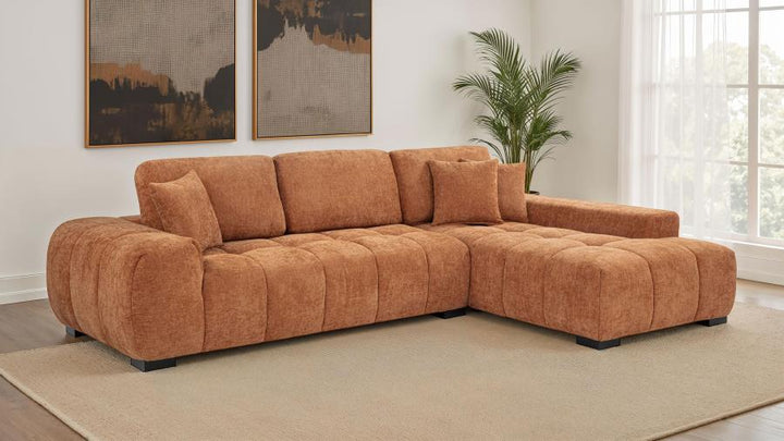 Octavia Sectional Sofa with Chaise Upholstered Ottoman modern furniture Contempo Furniture