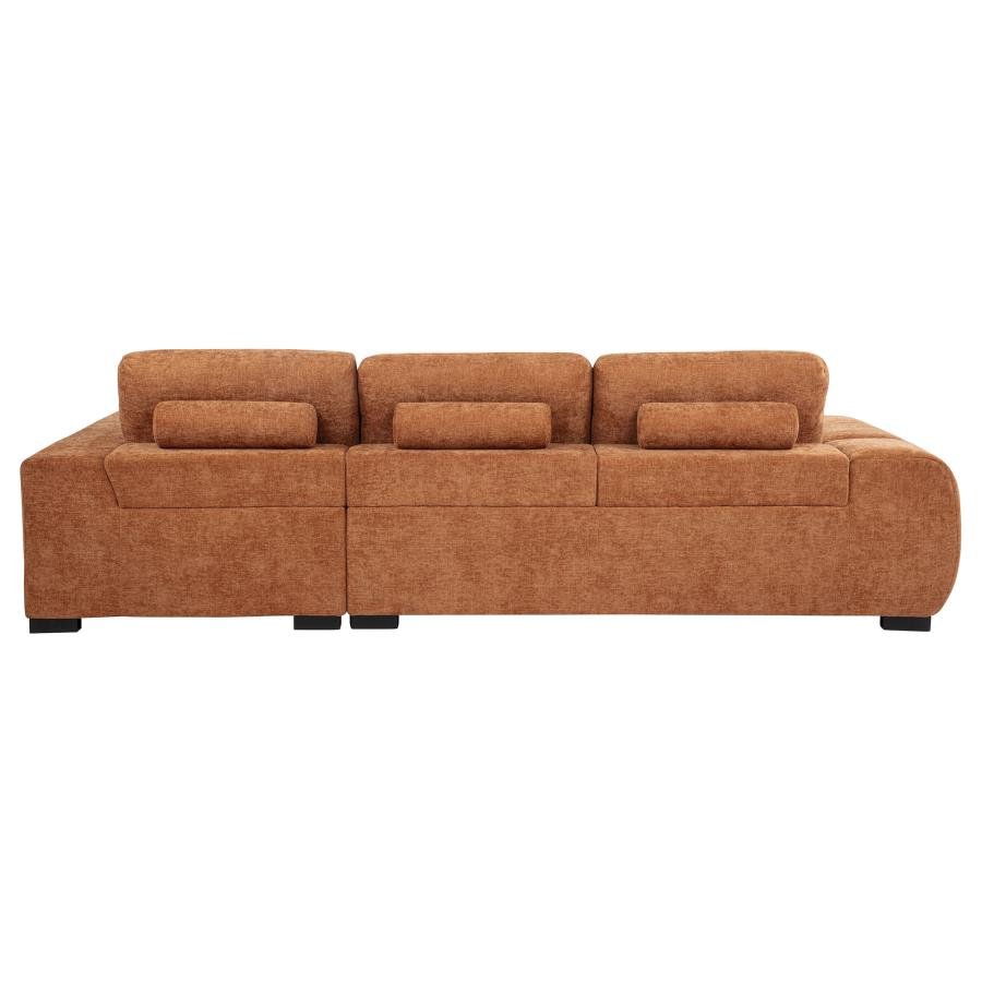 Octavia Sectional Sofa with Chaise Upholstered Ottoman modern furniture Contempo Furniture