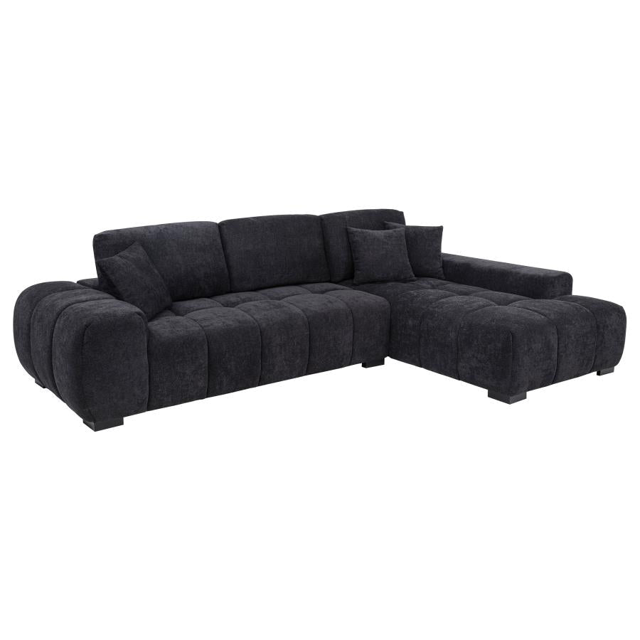 Octavia Sectional Sofa with Chaise Upholstered Ottoman modern furniture Contempo Furniture