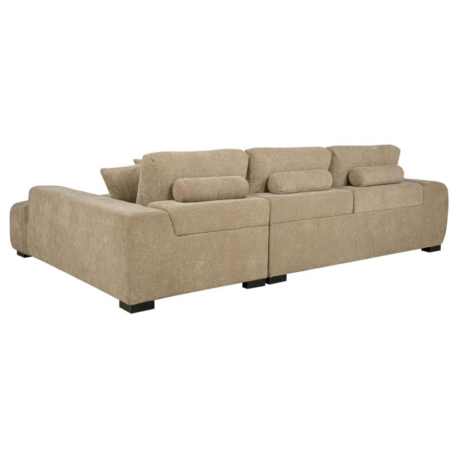 Octavia Sectional Sofa with Chaise Upholstered Ottoman modern furniture Contempo Furniture