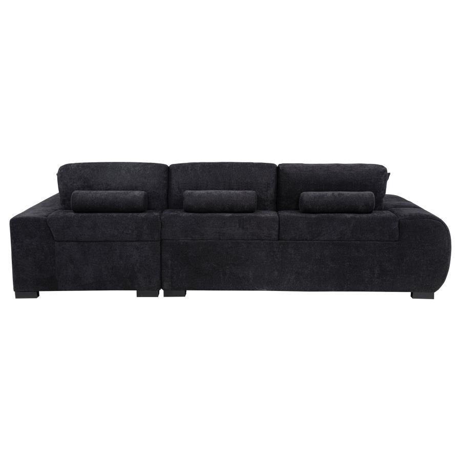 Octavia Sectional Sofa with Chaise Upholstered Ottoman modern furniture Contempo Furniture